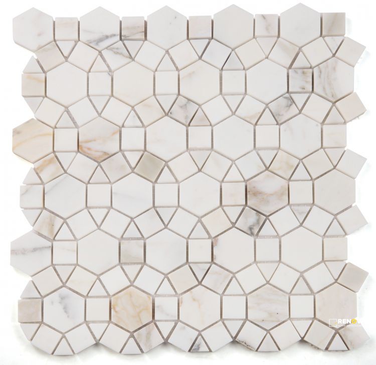 AETHER CALACATTA HONED MOSAIC 11.5" X 12" - 4