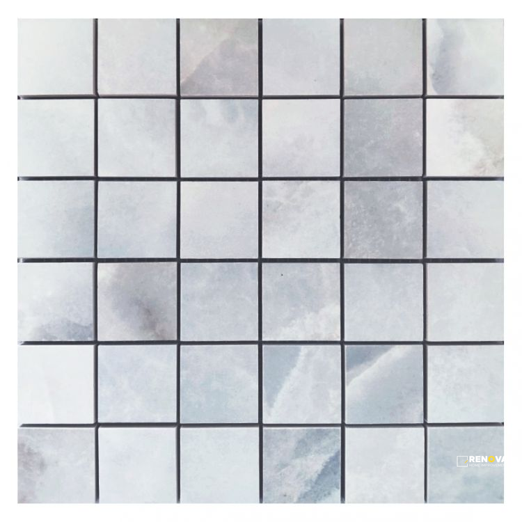 REVES BLEU MATTE MOSAIC 12" X 12" - 2