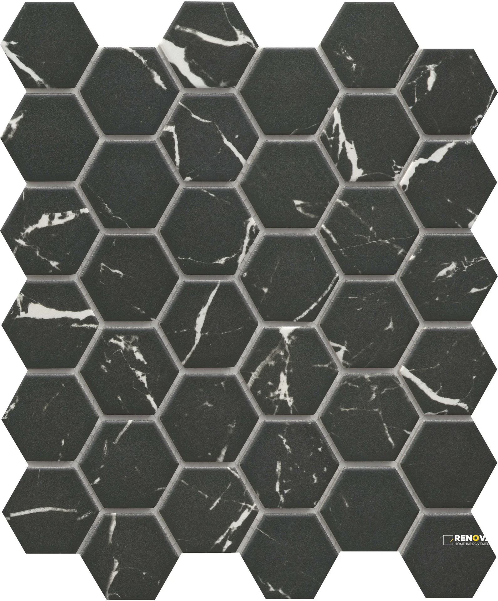 ELEGAN MATTE 2INCH HEX MOSAIC 11X13 - 4