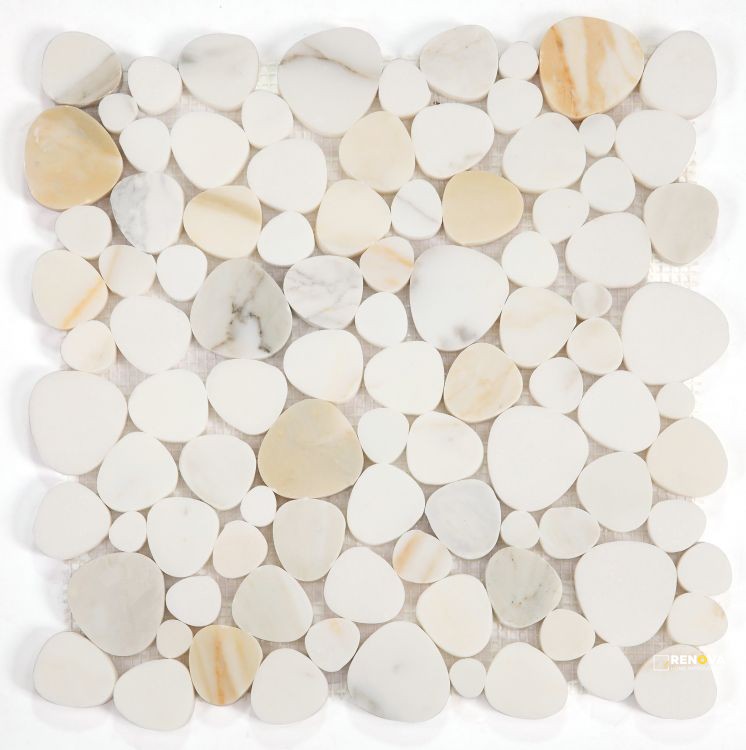 APHRODITE CALACATTA GOLD HONED MOSAIC 12" X 12" - 3
