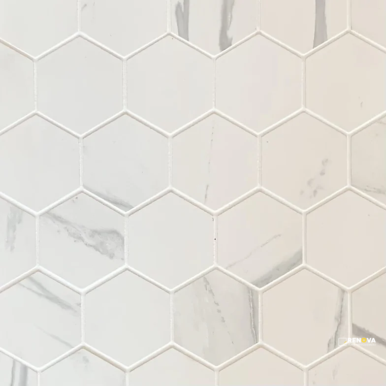 MARMO REALE MATTE HEXAGON MOSAIC 3" - 4