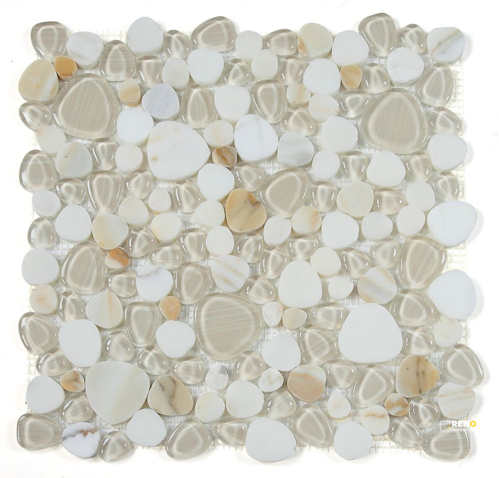 PEACH CALACATTA GOLD MOSAIC 12" X 12" - 5