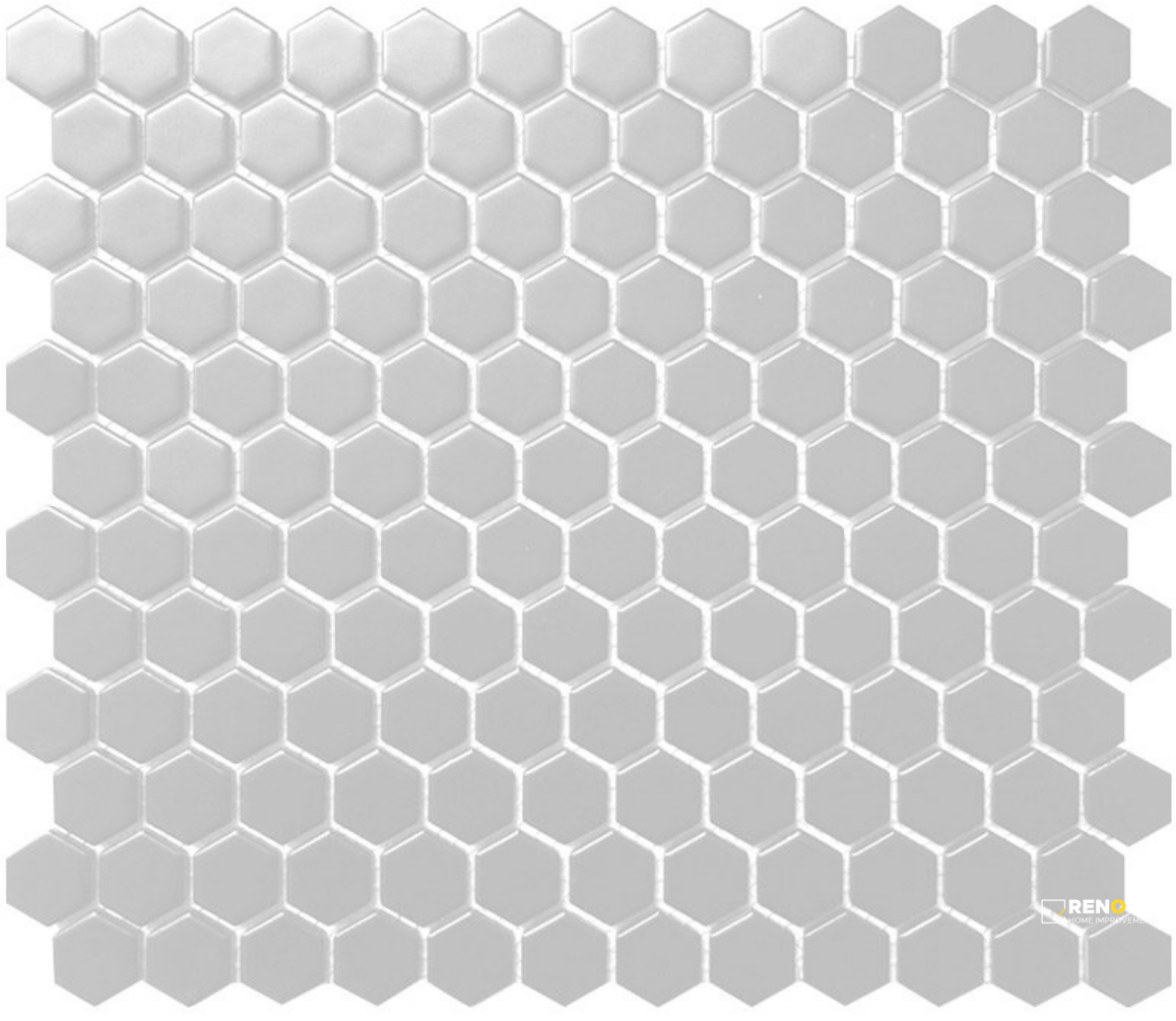 CC MOSAICS MATTE GRAY HEXAGON MOSAIC 1X1 - 4