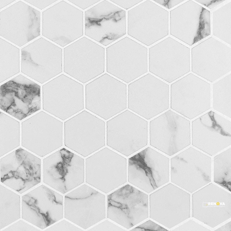 PIETRA STATUARIO MATTE 2X2 HEXAGON MOSAIC - 2