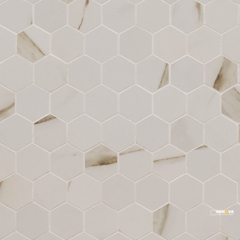 PIETRA CALACATTA MATTE 2X2 HEXAGON MOSAIC - 4