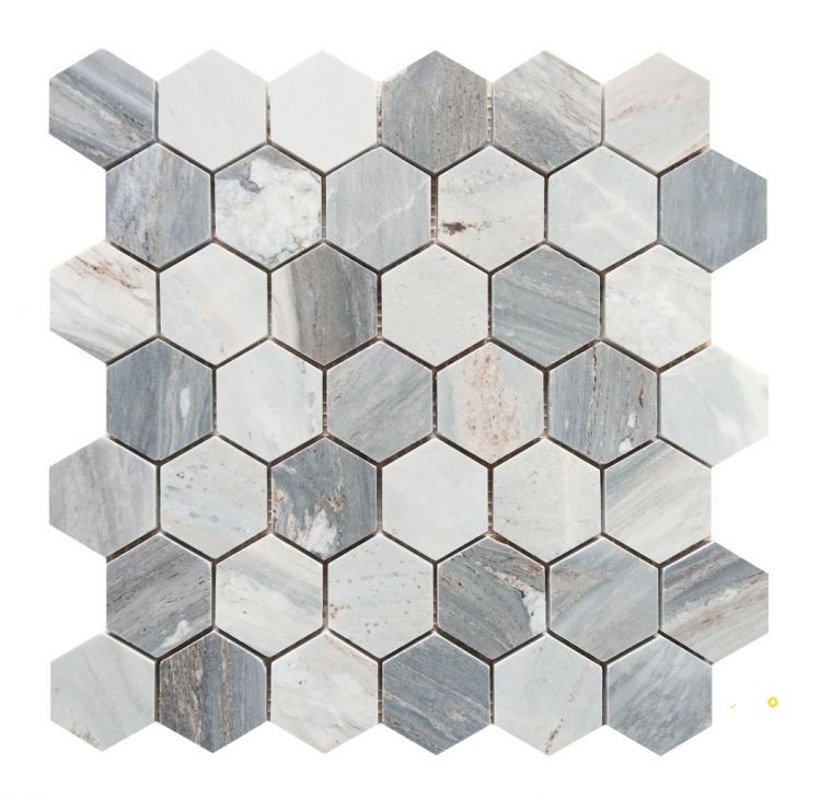 HEXAGON ITALIAN BLUE MOSAIC 2" X 2" - 2