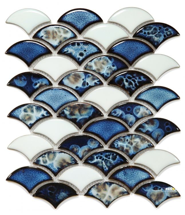 DRAGON SCALE OCEAN MOSAIC 9.75" X 12" - 3