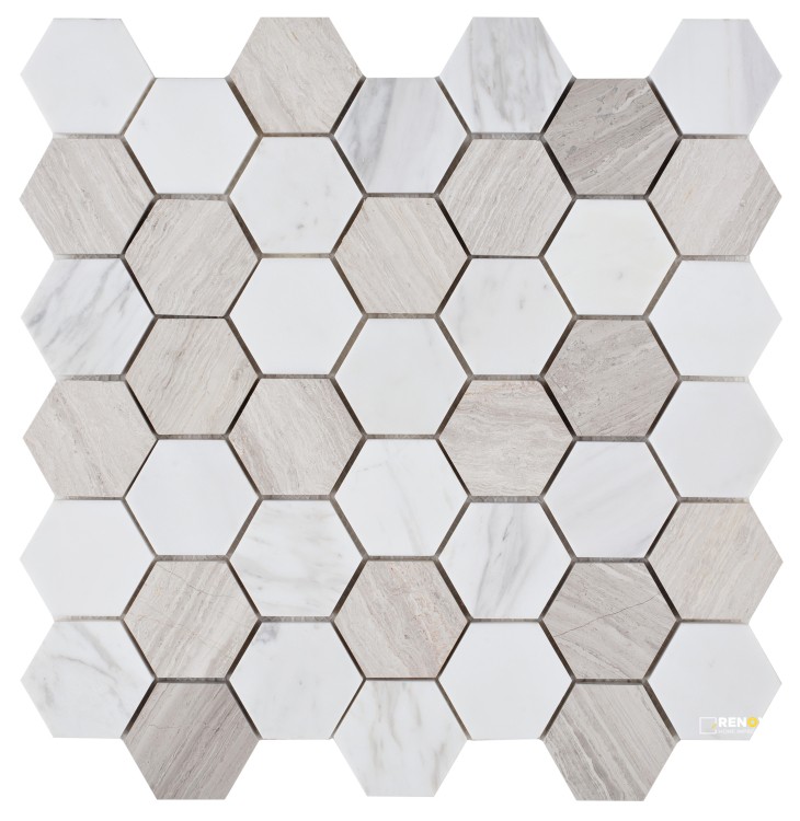 HEXAGON LOFT MOSAIC 2" X 2" - 3
