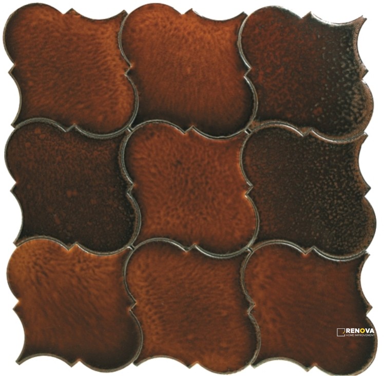 CALABASH RED MOSAIC 6" X 6" - 2