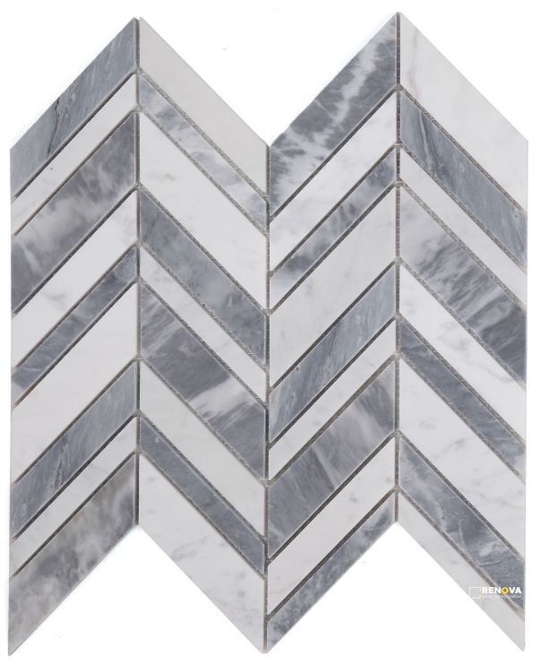 CHEVRON SHADOW LAVA MOSAIC 11.75" X 12" - 3