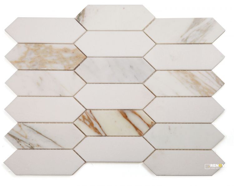 ELONGATED HEXAGON CALACATTA MOSAIC 11.75" X 15" - 3