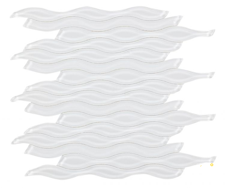WATER WHITE GLASS MOSAIC 11.5" X 12.5" - 5