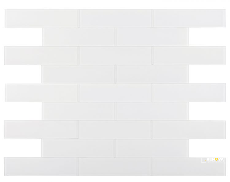 LUCY WHITE FROSTED MOSAIC 4" X 16" - 5