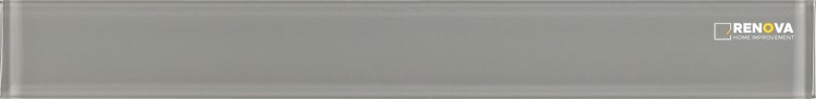 MIA GREY GLOSSY GLASS TILE 2" X 16" - 5