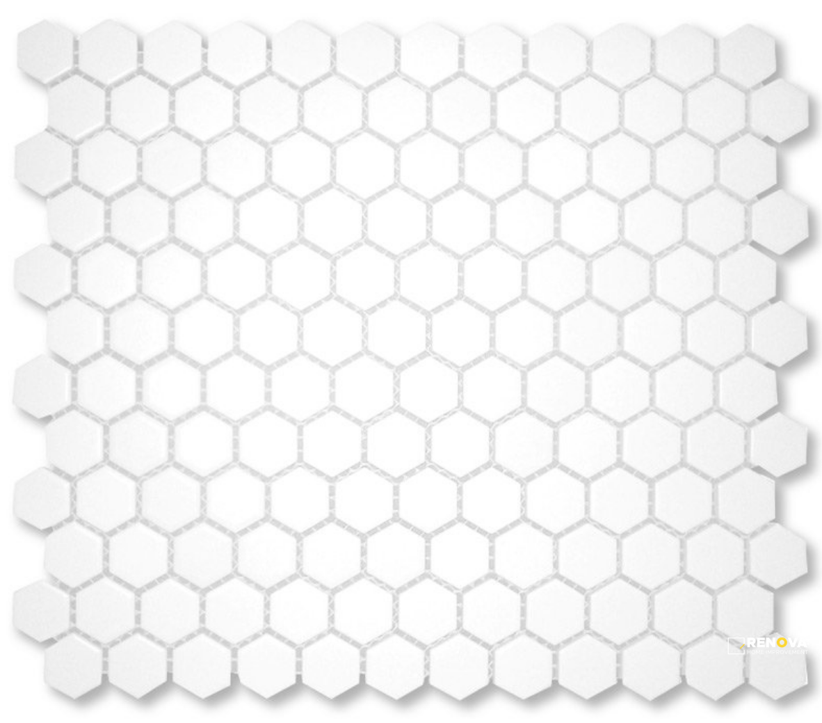 CC MOSAICS MATTE WHITE HEXAGON MOSAIC 1X1 - 4