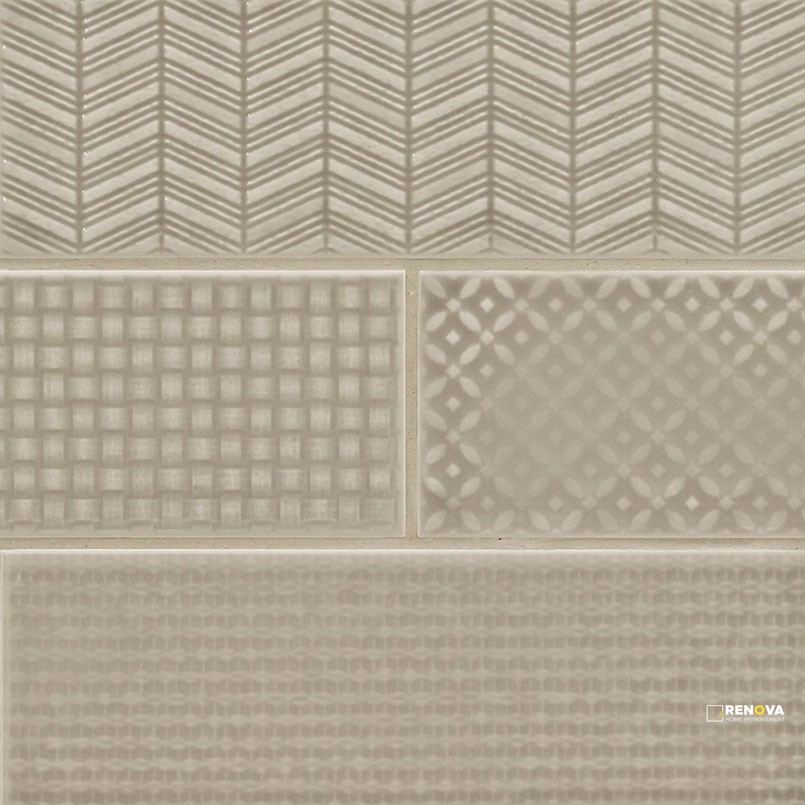 URBANO WARM CONCRETE 3D MIX 4X12 GLOSSY ( 9.69 SF PER BOX ) - 7