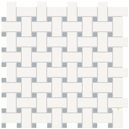 SOHO MATTE BASKETWEAVE MIXED MOSAIC - 6