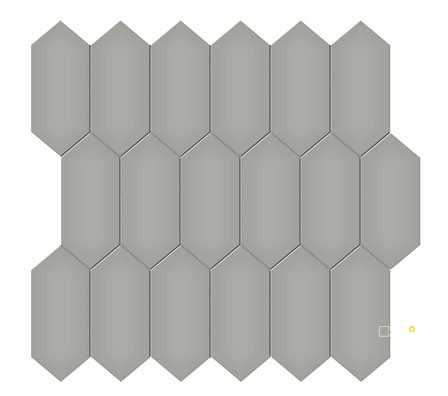 SOHO SOLID GLOSSY PICKET MOSAIC 2" X 5" - 9
