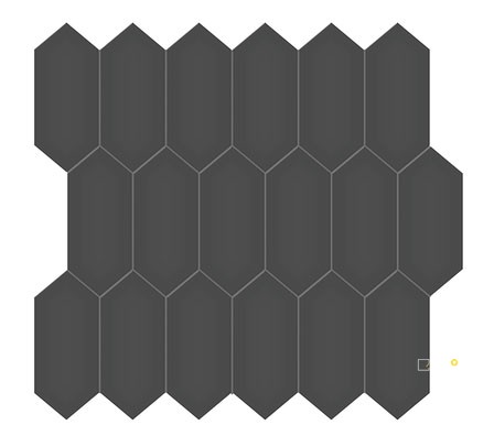 SOHO SOLID GLOSSY PICKET MOSAIC 2" X 5" - 10