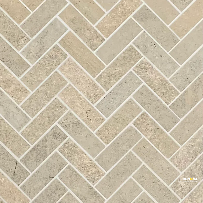 BLENDED MATTE HERRINGBONE MOSAIC 1" X 3" - 5