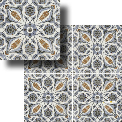 VINTAGE DECO DECORO 8" X 8" - 10