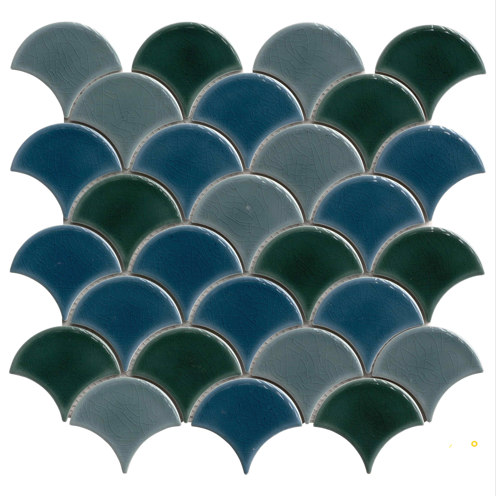 AZUL SCALLOP 8MM ( 9.1 SF PER BOX ) - 3