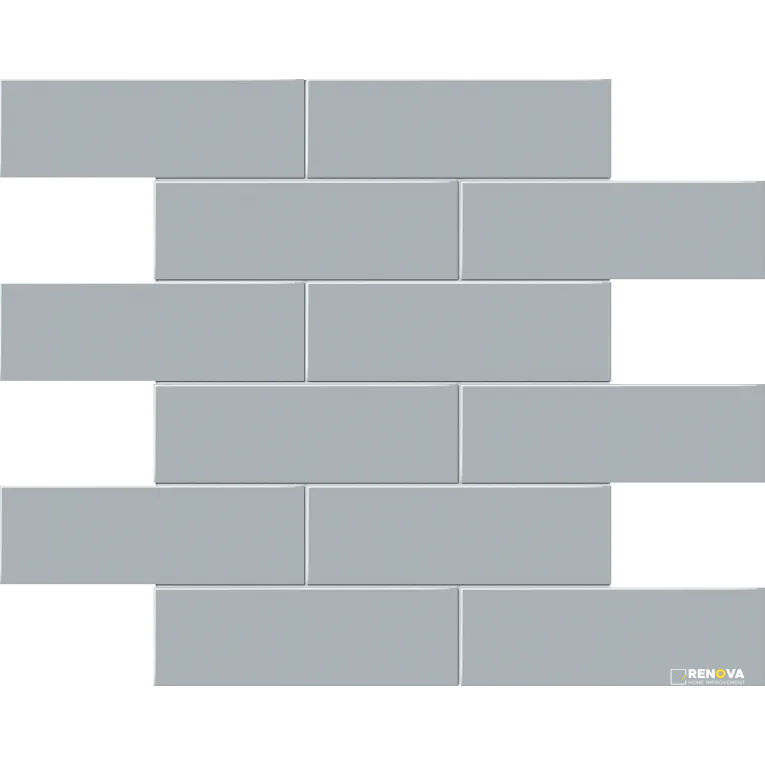 S-SERIES GLOSSY MESH STAGGER JOINT MOSAIC 2" X 6" - 4