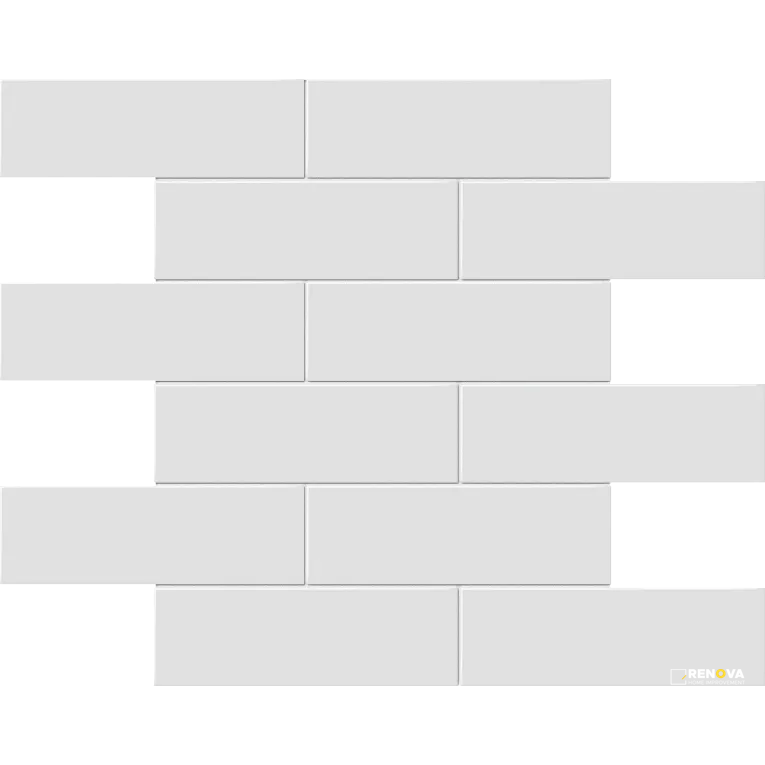 S-SERIES GLOSSY MESH STAGGER JOINT MOSAIC 2" X 6" - 5