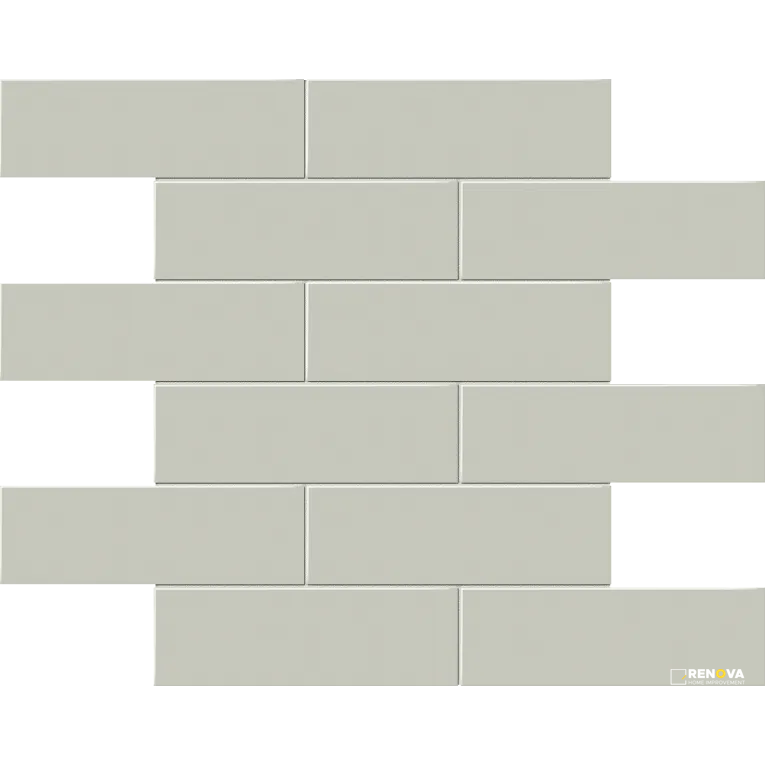 S-SERIES GLOSSY MESH STAGGER JOINT MOSAIC 2" X 6" - 7