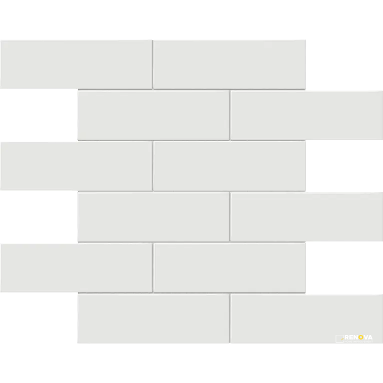S-SERIES GLOSSY MESH STAGGER JOINT MOSAIC 2" X 6" - 8