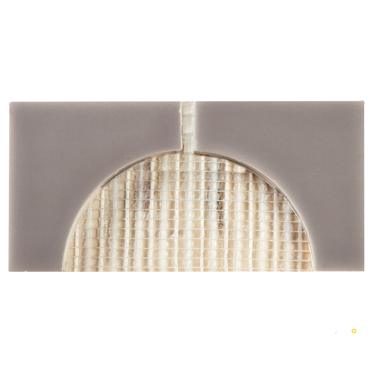 CROSSVILLE CURSIVE SMOKE 3X6 2 CORNER MOSAIC GLOSS - 2