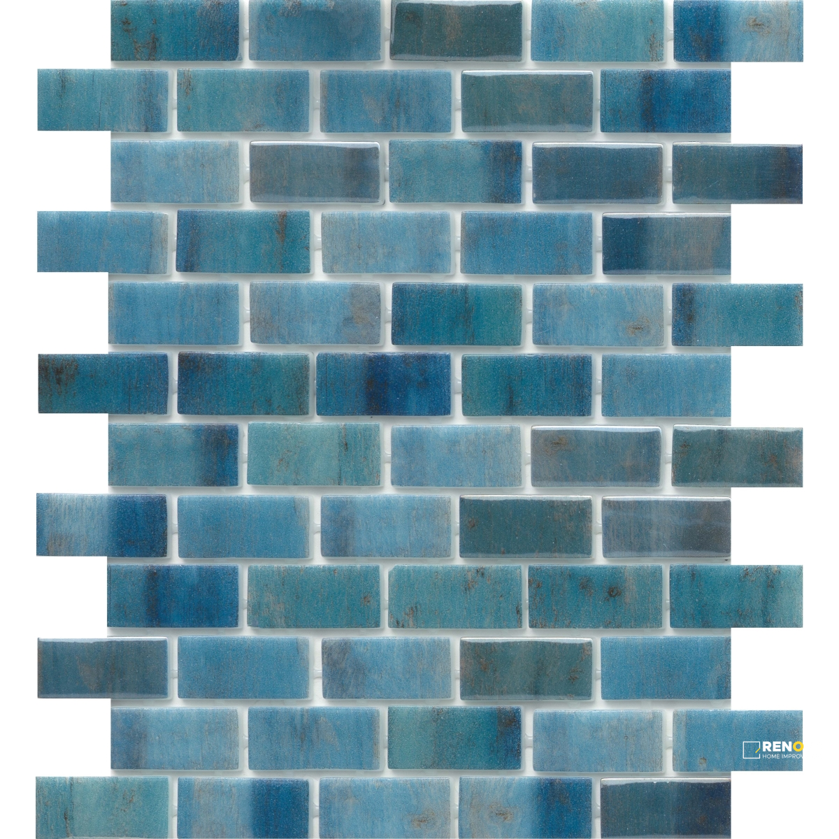 WATERLACE GLOSSY 1X2 OFFSET MOSAIC 10X12 - 9