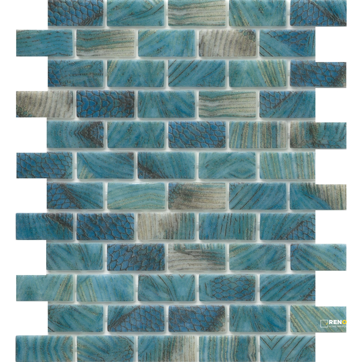 WATERLACE GLOSSY 1X2 OFFSET MOSAIC 10X12 - 10