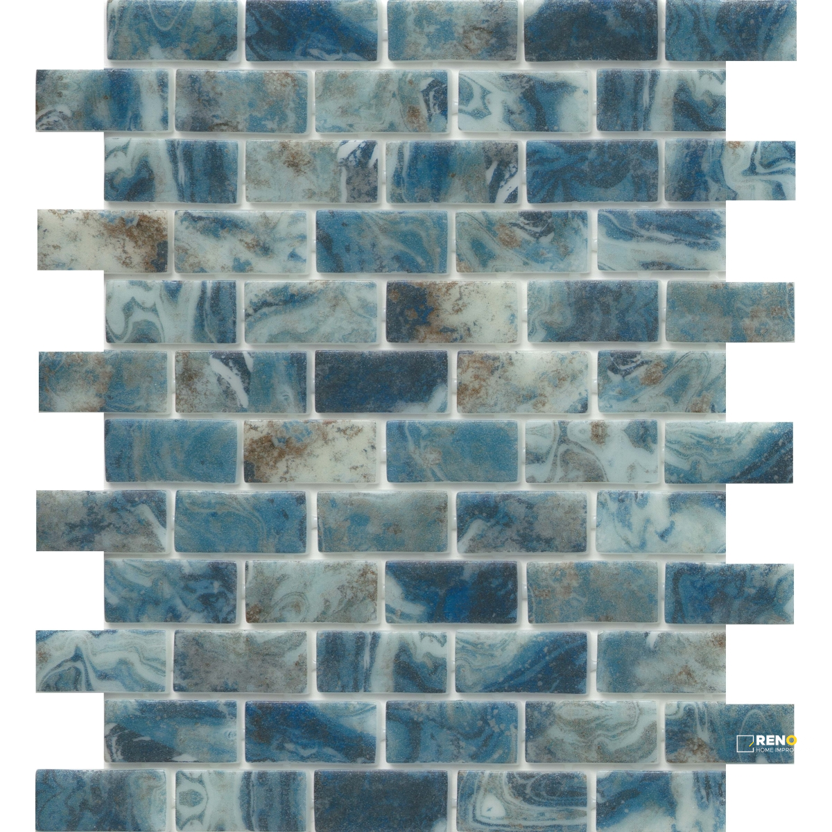 WATERLACE GLOSSY 1X2 OFFSET MOSAIC 10X12 - 11