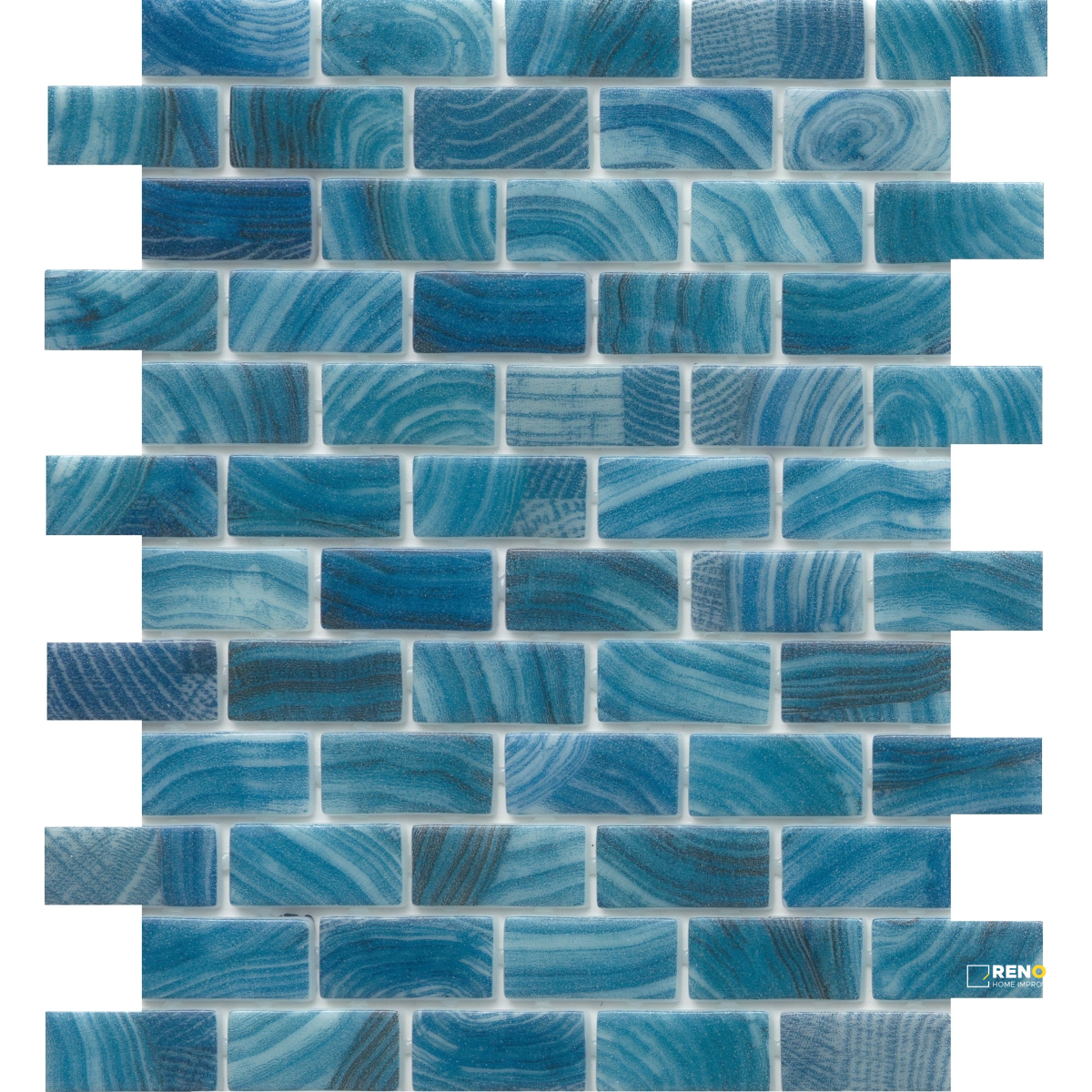 WATERLACE GLOSSY 1X2 OFFSET MOSAIC 10X12 - 12