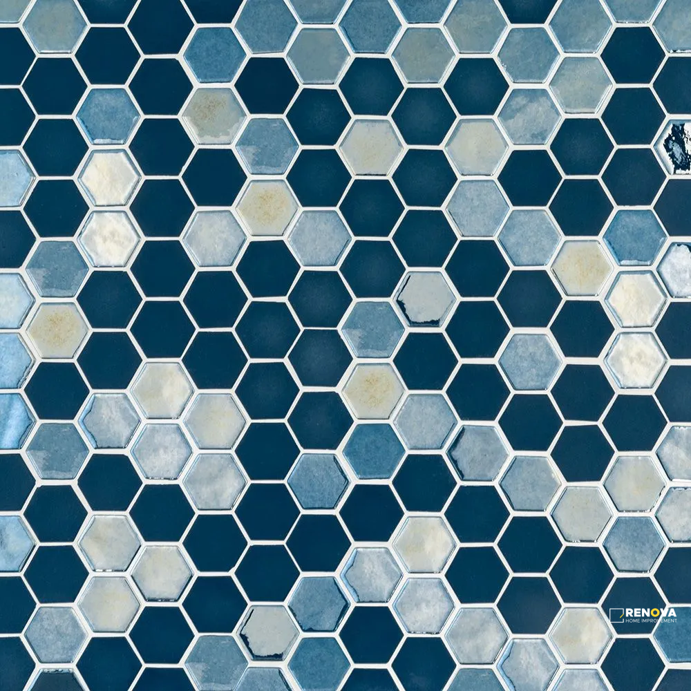 CHAPTER SPEC09 - BRILL AZURE GLASS HEXAGON MOSAIC 10-3/4" X 12-1/2" - 5