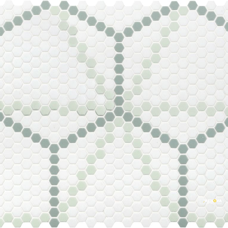 GEOMETRO 2.0 GLASS MATTE HEXAGON MOSAIC 16" X 9" - 13