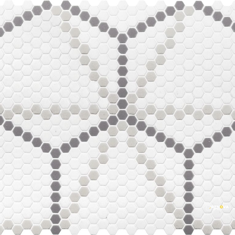 GEOMETRO 2.0 GLASS MATTE HEXAGON MOSAIC 16" X 9" - 14