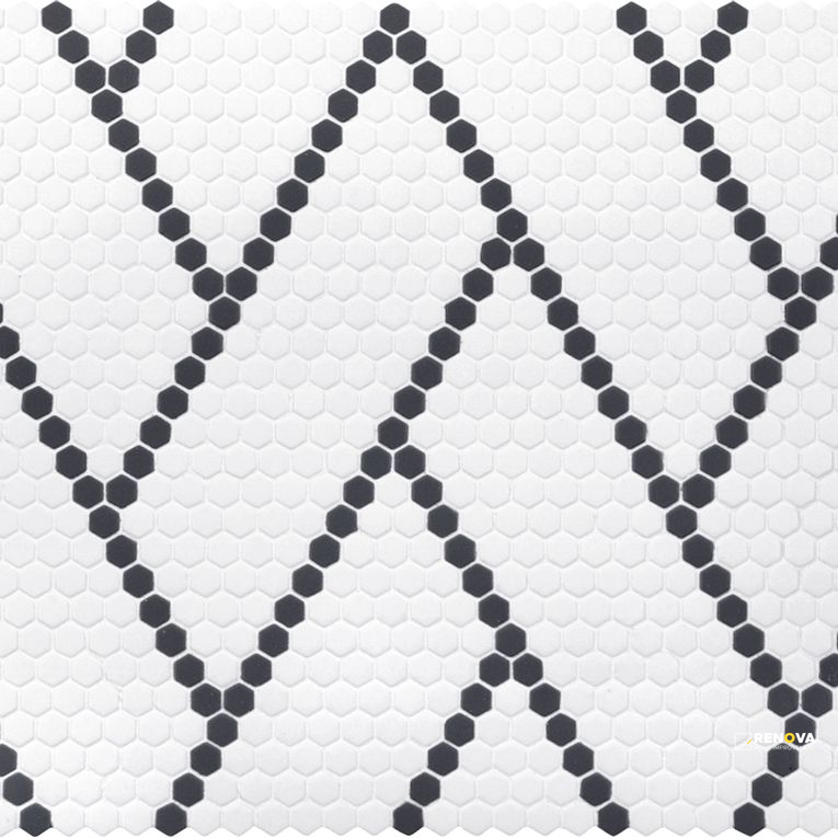 GEOMETRO 2.0 GLASS MATTE HEXAGON MOSAIC 15" X 11" - 10