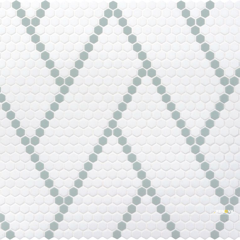 GEOMETRO 2.0 GLASS MATTE HEXAGON MOSAIC 15" X 11" - 11