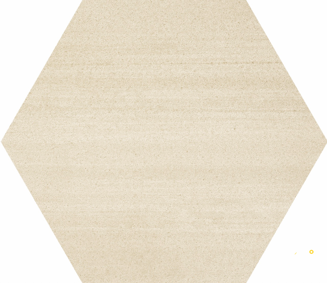 CROSSVILLE COTTO MODERNO BLANCO 8IN FLAT HEX FIELD UNPOLISHED - 3
