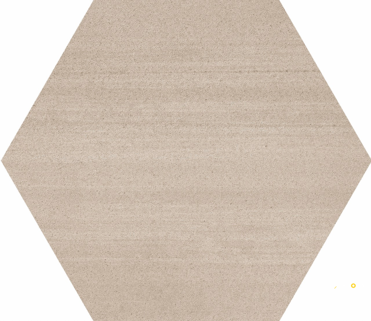 CROSSVILLE COTTO MODERNO TAUPE 8IN FLAT HEX FIELD UNPOLISHED - 2