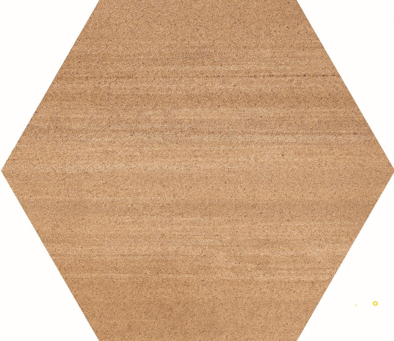 CROSSVILLE COTTO MODERNO NARANJA 8IN FLAT HEX FIELD UNPOLISHED - 2