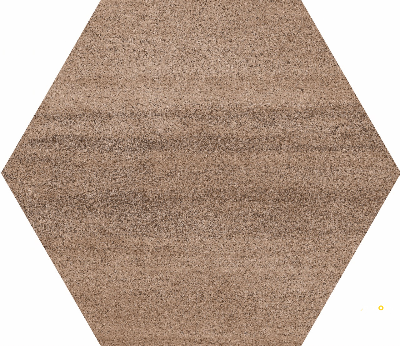 CROSSVILLE COTTO MODERNO MARRON 8IN FLAT HEX FIELD UNPOLISHED - 3