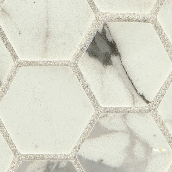 UPTOWN GLASS MIXED HEXAGON MOSAIC - 11X12 - 3