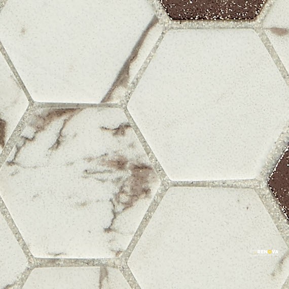 UPTOWN GLASS MIXED HEXAGON MOSAIC - 11X12 - 4
