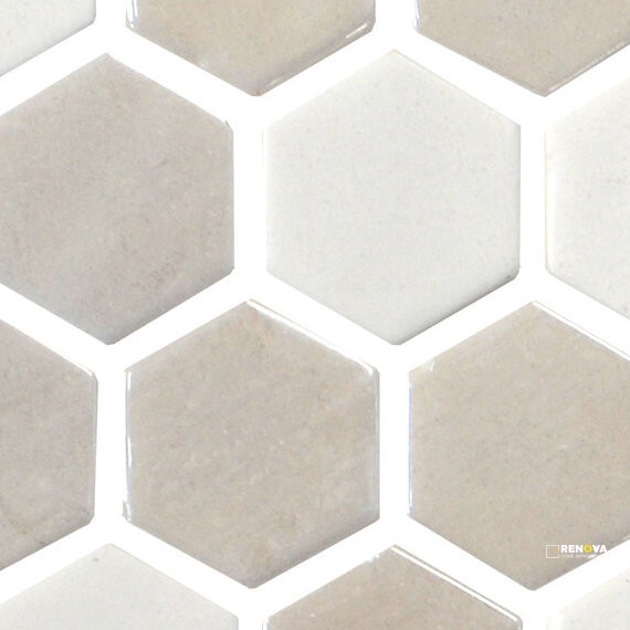 UPTOWN GLASS MIXED HEXAGON 1 MOSAIC 11X12