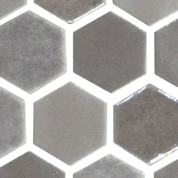 UPTOWN GLASS MIXED HEXAGON 1 MOSAIC 11X12 - 2