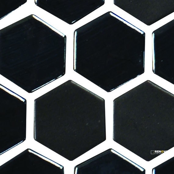 UPTOWN GLASS MIXED HEXAGON 1 MOSAIC 11X12 - 3