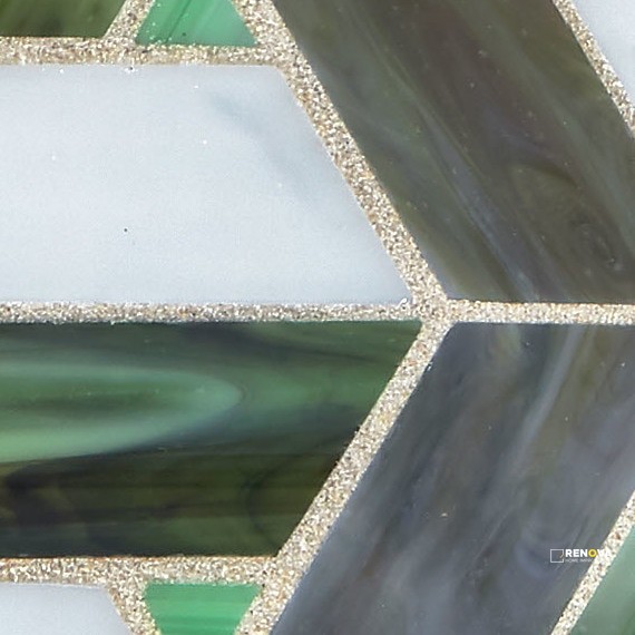 VIVIFY GLASS TRAPEZOID MOSAIC 1X3 - 13X15 - 3